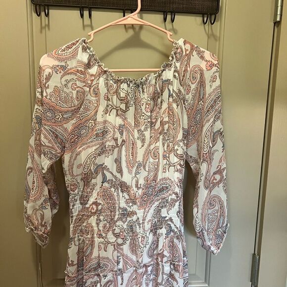 NWT Gorgeous Floral Boho Paisley Maxi Dress Small - Picture 7 of 10